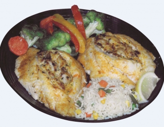 Broiled Broiled Stuffed Flounder Platter